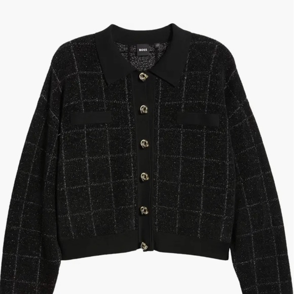 Boss Metallic Plaid Jacket with Silver Buttons - Picture 3 of 3